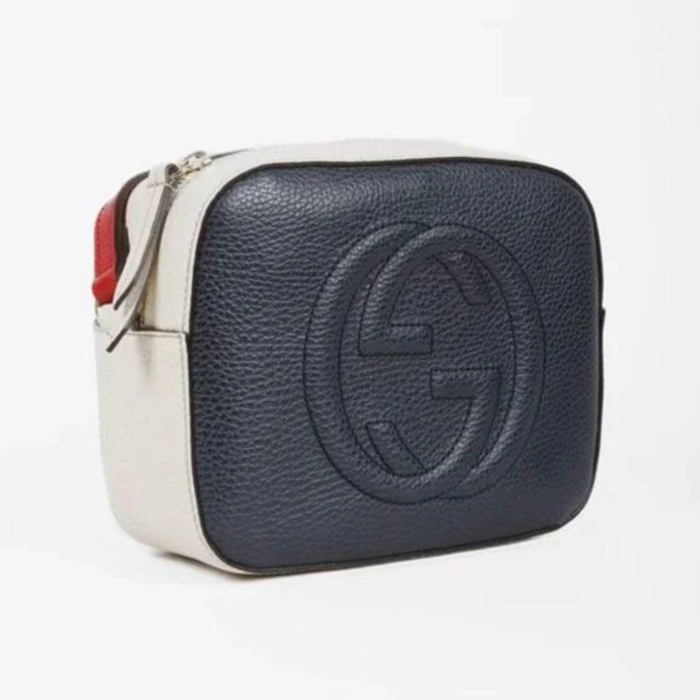 Gucci Soho Disco Blue Red White Camera Shoulder Bag - Picture 2 of 11